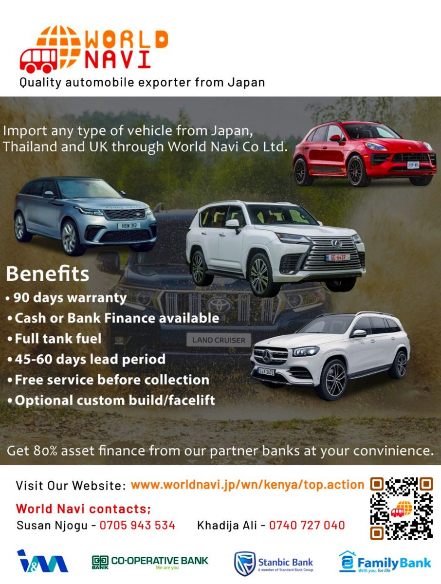 SP: Uncover the world's finest automobiles at World Navi Limited. We bring you the best from Japan, Thailand, and the UK, delivering unmatched quality and performance! 🌟🚘 

worldnavi.jp/wn/top/top.act…

#WorldNaviLimited #ImportedExclusivity #DrivingExcellence