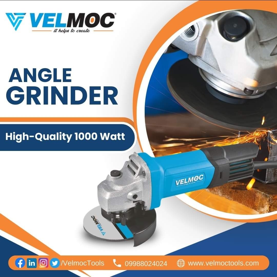 Angle Grinder
High-Quality 1000 Watt

#Velmoc #VelmocTools #PowerTools #GrindingMachine #MetalGrinder #ConstructionTools #AngleGrinder