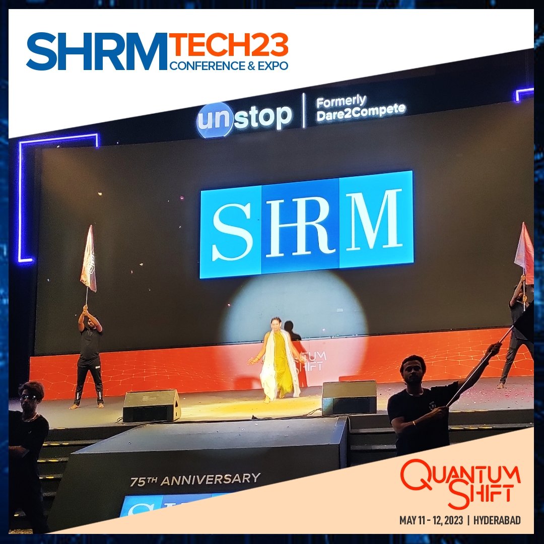 SHRMindia's tweet image. SHRMTech23 opens with a bang. 
Let&apos;s get ready to identify new innovations, evolve people practices and explore cutting-edge technologies to cause a Quantum Shift in all that shapes the world of work.

#SHRMTECH23 #QuantumShift