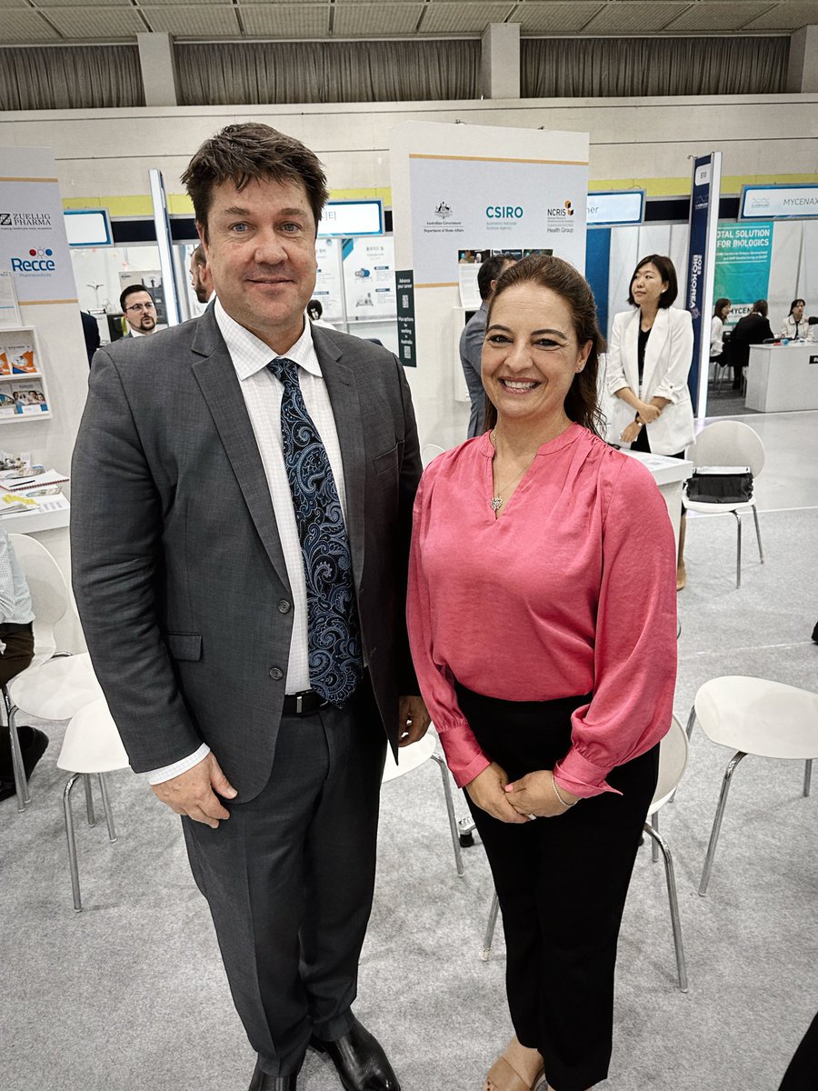 Stuart Dignam (@studignam) on Twitter photo Wonderful to chat with <a href="/Cplaust/">Central Pharmacy Logistics</a> CEO <a href="/RimaDarwiche1/">Rima Darwiche</a> here at BioKorea. Our warm congratulations on your 2023 Emerging Leadership Award from @biomelb – richly deserved! And glad to hear our #REDI supported Essential GMP training program through CBE worked so well for your business. Wonderful to chat with <a href="/Cplaust/">Central Pharmacy Logistics</a> CEO <a href="/RimaDarwiche1/">Rima Darwiche</a> here at BioKorea. Our warm congratulations on your 2023 Emerging Leadership Award from @biomelb – richly deserved! And glad to hear our #REDI supported Essential GMP training program through CBE worked so well for your business.