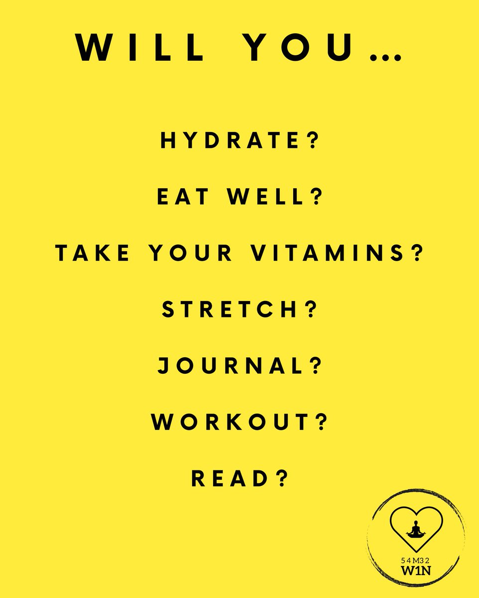 5towintheday's tweet image. Got a question for you…❔ 

#5towintheday #morningroutine☀️ #habitstowinyourday #dosomethingforyou #fuelthemind #fuelthebody #raiseyourvibration #hydrate #stretch #workout #freshair🍃 #journal #gratitudes #getcreative  #gainfocus

And lets go WIN THE F**KING DAY! 👊🏻