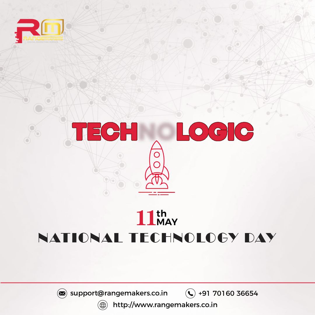 Rangemakers's tweet photo. Technology has changed our lives in countless ways, from smartphones to artificial intelligence. Happy National Technology Day!📱💻

#techday #innovation #futuretech #ai #natinaltechnologyday #technologynews #gujarat #rangemakers #rangemakersgujarat #techlogyday https://t.co/NQWkOmrD7g