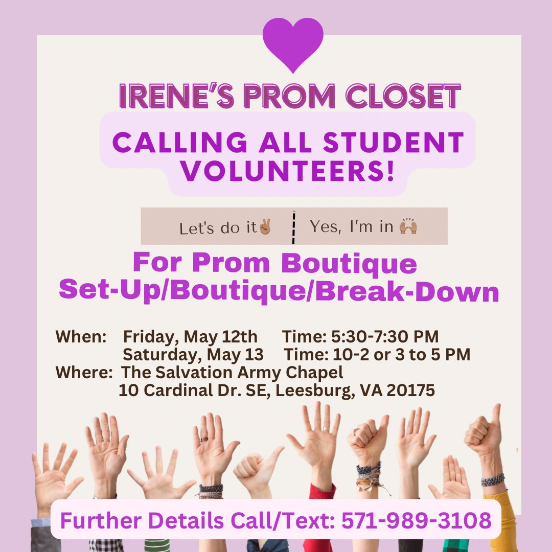 Calling for #StudentVolunteers I need some volunteering hours. Here’s a great opportunity for them. Please share! #TIA #ISOVolunteers #IPCStrong