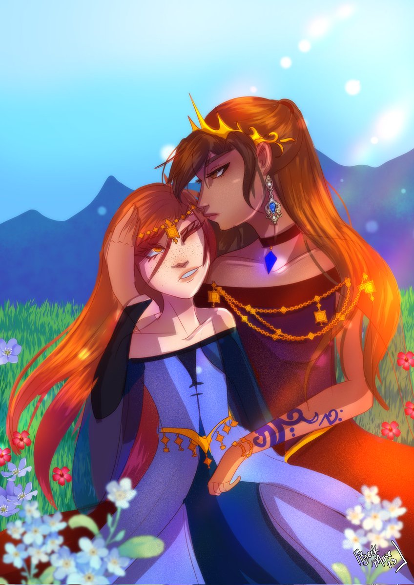BeckMose's tweet photo. Feliz día de las madres 🪷💖
Para esta ocasión ahora quise dibujar a Airis con su madre la reina Lillium.
Siempre me ha gustado mucho la personalidad de Lily (Lillium) porque es una mujer ruda, empoderada e independiente y a la vez tierna.
#CLIPSTUDIOPAINT #ClockWorksWebtoon https://t.co/12QOFFl96n