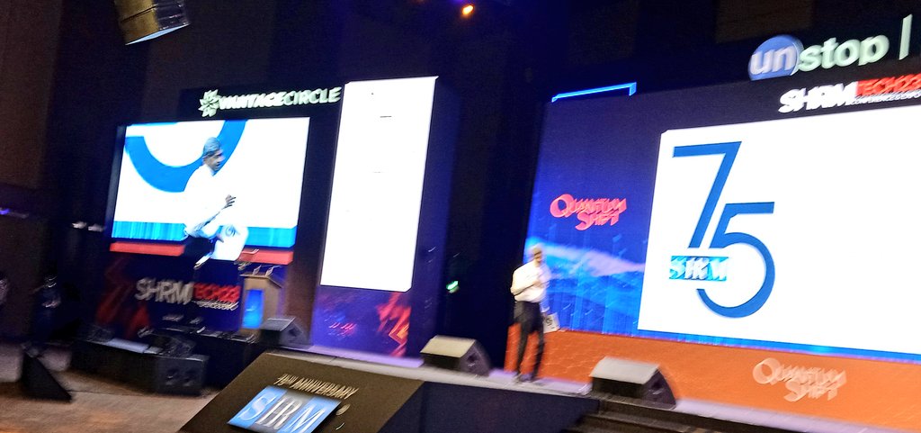 GautamGhosh's tweet image. D Shivkumar is the next keynote speaker talking on future people agenda at #SHRMTECH23