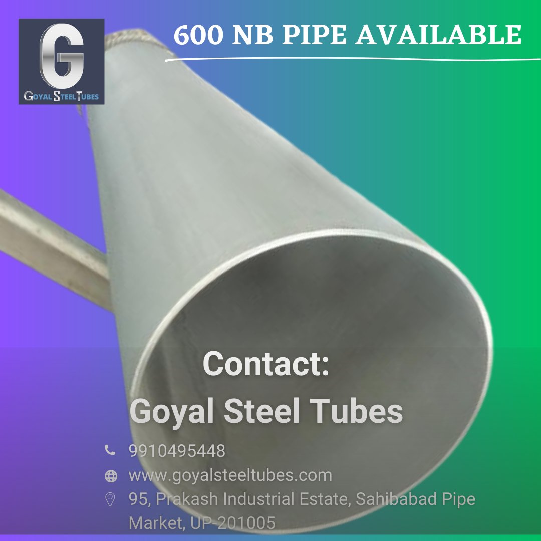 goyal_tubes's tweet image. 600 NB Pipe in Stock!

Order now:
Call on 9910495448
Or DM

#mspipes #structuraltube #structuralpipe #mspipe #mspipesandtubes #structuraltubes #mspipefittings #qualitygoods #buyquality #quality #strengthandquality #goyalsteeltubes #mspipesahibabad #bestmspipedealer #msstructures