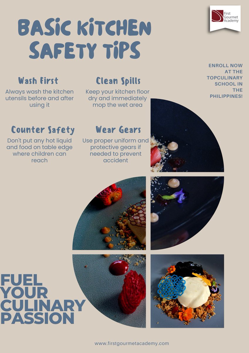 firstgourmetph's tweet photo. A friendly reminder!
These guidelines will help you keep the professional kitchen safe and clean.
HAPPY THURSDAY!
https://t.co/g4NhDOs5DD https://t.co/N8N6BVZaor