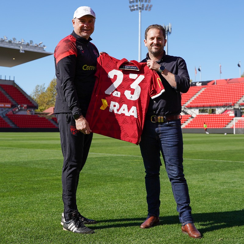 AdelaideUnited's tweet photo. .@RAAofSA are backing the Reds! 📢🤝