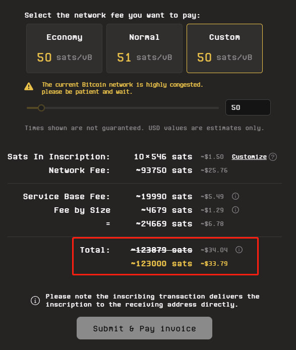上週BRC20太瘋狂 沒時間去研究東西
之前群友就提供了這個Fork版本 我一直沒去測
今天弄了一下相當好用

1.不用在拆分UTXO，他可以直接執行運行鑄造 拆分
2.直接批量鑄造，只要寫好CSV檔就行
2.可以指定預留的Output Value

基本上這兩個就滿足大家使用了 下圖是兩者費用比較
github.com/gmart7t2/ord