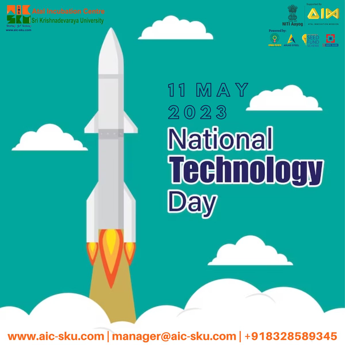 AicSku's tweet photo. @AicSku Happy National Technology Day @AIMtoInnovate https://t.co/s0HISg13Pp