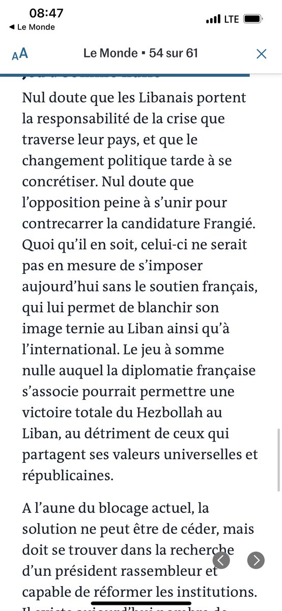 najiabkhalil's tweet photo. Notre opinion avec @michelhelou_lb  sur le rôle français dans le contexte de la présidentielle au Liban, publiée dans Le Monde du 11 Mai. 
موقفنا من الدور الفرنسي في الانتخابات الرئاسية، نشر في صحيفة "لو موند" بتاريخ 11 ايار. 
https://t.co/BPQlFGf7Fy https://t.co/Na28dnK5tV