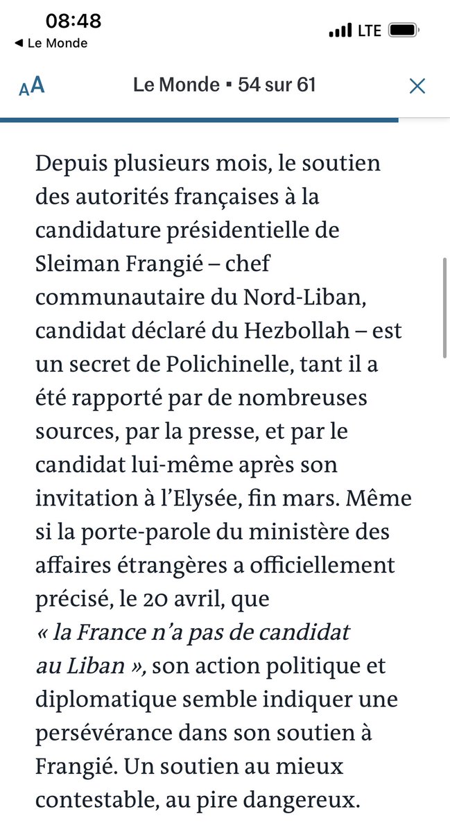 najiabkhalil's tweet photo. Notre opinion avec @michelhelou_lb  sur le rôle français dans le contexte de la présidentielle au Liban, publiée dans Le Monde du 11 Mai. 
موقفنا من الدور الفرنسي في الانتخابات الرئاسية، نشر في صحيفة "لو موند" بتاريخ 11 ايار. 
https://t.co/BPQlFGf7Fy https://t.co/Na28dnK5tV