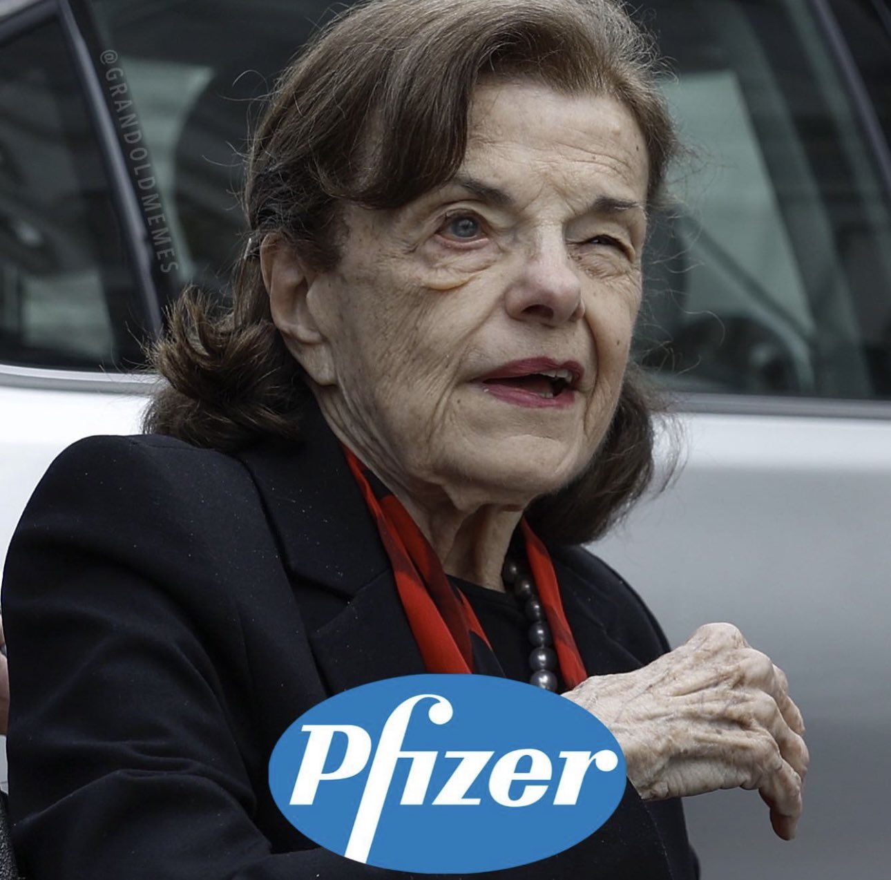 Jackson Hinkle 🇺🇸 on Twitter: "Dianne Feinstein, presented by Pfizer