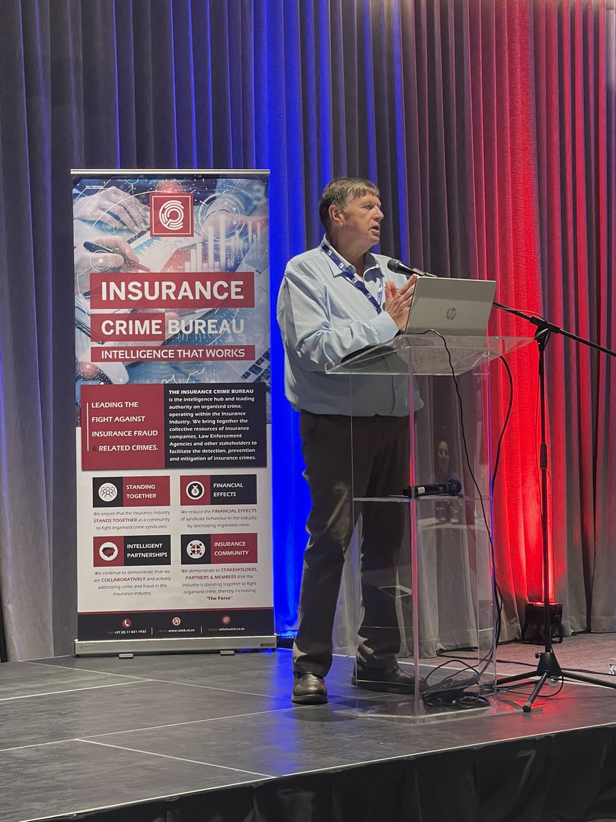 saicb's tweet photo. Our Head of Non-Life Insurance Operations, Louwrens Liebenberg discussing “The Increased Physicality of Crime in SA” at the #ICB2023Conference
#IntelligentPartnerships
#IntelligenceThatWorks
#MakingADifference https://t.co/ueLQFHj6Lw
