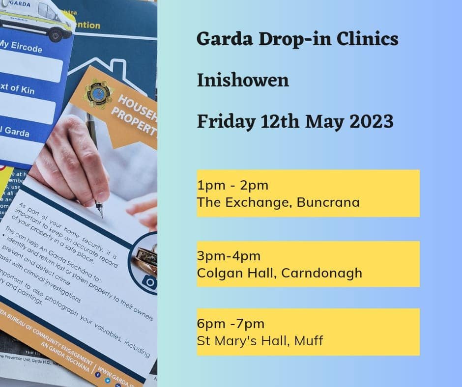 ExchangeInish's tweet photo. We're looking forward to hosting a Garda Drop-In Clinic on Friday at The Exchange. Call in for friendly advice, if you need documents signed, etc. #GardaDropInClinic #CommunityGardai https://t.co/g54NLIbhpt