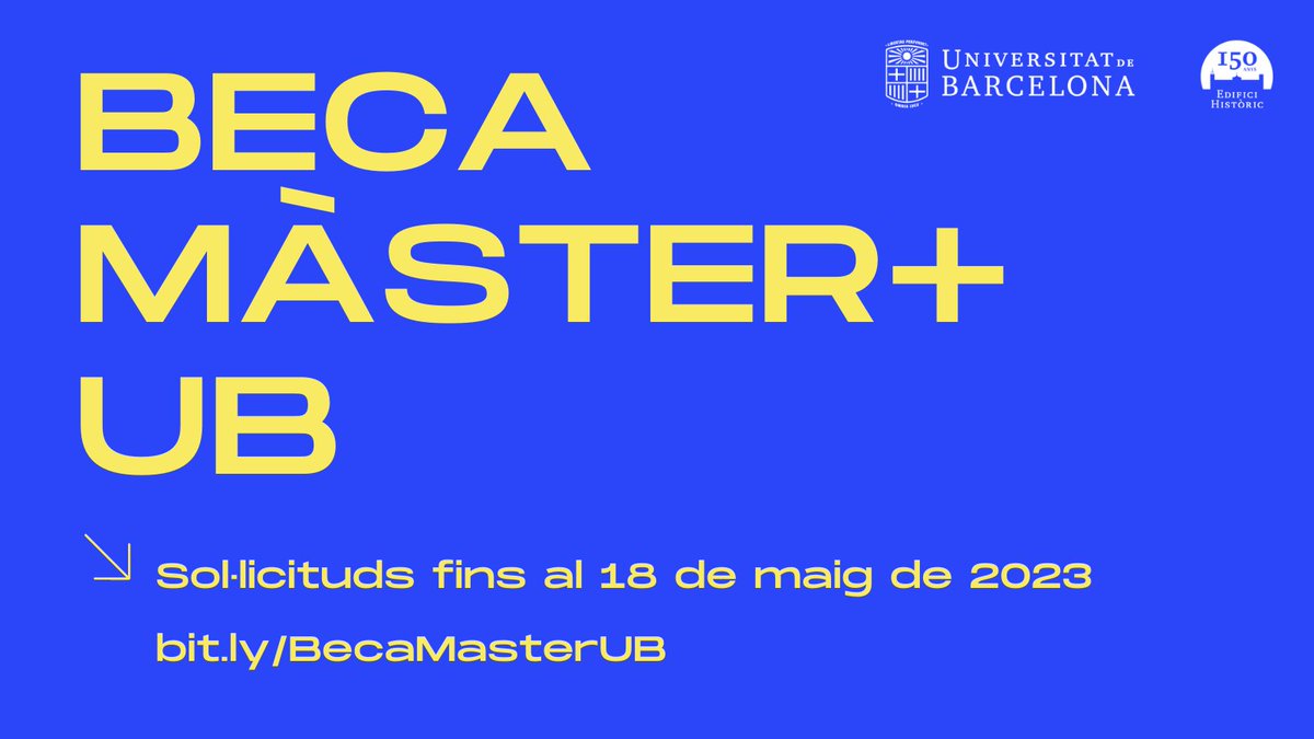 QuimicaUB's tweet image. ❗️📢Ampliació del termini per optar a 5 beques Màster+UB per a masterands de la Facultat de #Química. 
Consulta les pàgines 37-39 de les ‘Bases definitives’ a l’adreça del cartell o la web de Beques i Ajuts a l’Estudiant (bit.ly/44O08s7)