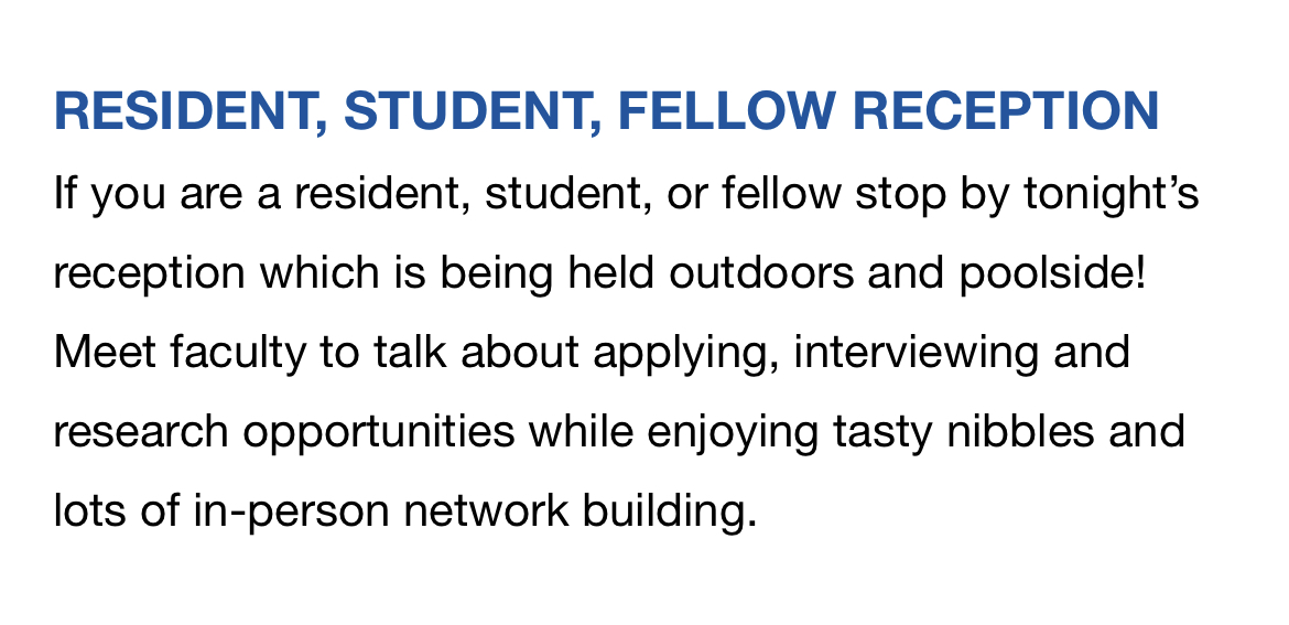 brittljohn's tweet photo. ✨Resident/Student Reception Tonight 5/11 @ 6 pm EST-Hyatt Pool.  1st LIVE VIRTUAL Twitter Panel for those who can't be here. 

📢Program leadership please distribute to your trainees!!! @APSASurgeons @brittljohn @clbuonpane @PedSurgMD @a_h_meier @babydocbigdata #APSA23Residents https://t.co/EtJwZikeQb