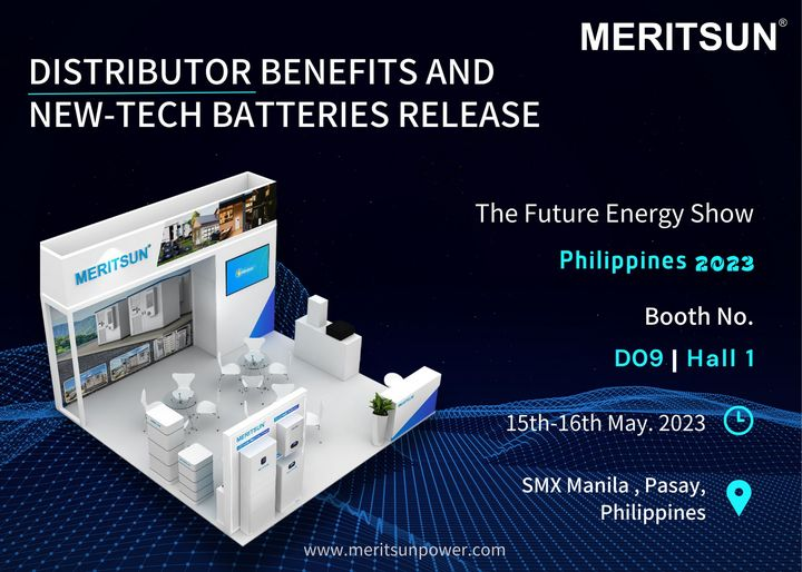 MeritsunPower's tweet photo. The Future Energy Show Philippines 2023 | MeritSun Battery 

📍 SMX Convention Center Manila
⏳ May 15th-16th

Welcome to our booth to learn more about our hot-selling &amp; brand new lifepo4 batteries!!!

#MeritSun
#solarenergy
#futureenergyshow
https://t.co/JpPIYfwwOz https://t.co/14NsEpT4FK