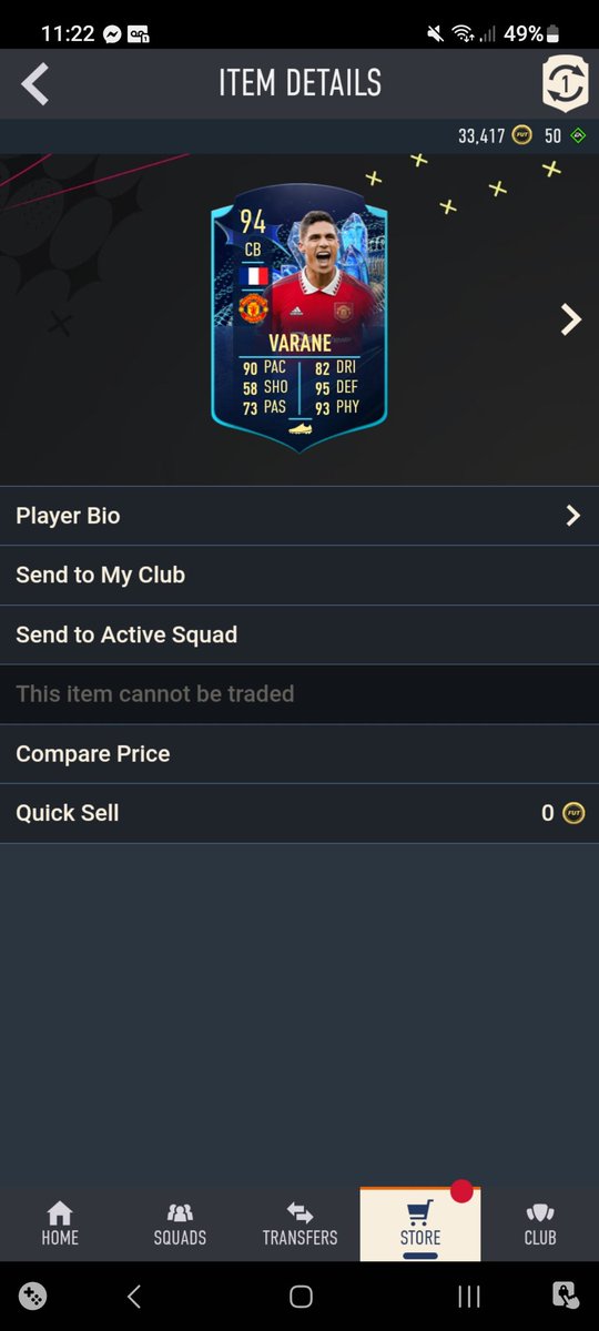 mickygallimore's tweet photo. @GullitGangFUT I see your KDB.. got him yesterday, and varane just now in the 81+ 🤣 https://t.co/nZChtMSmzO
