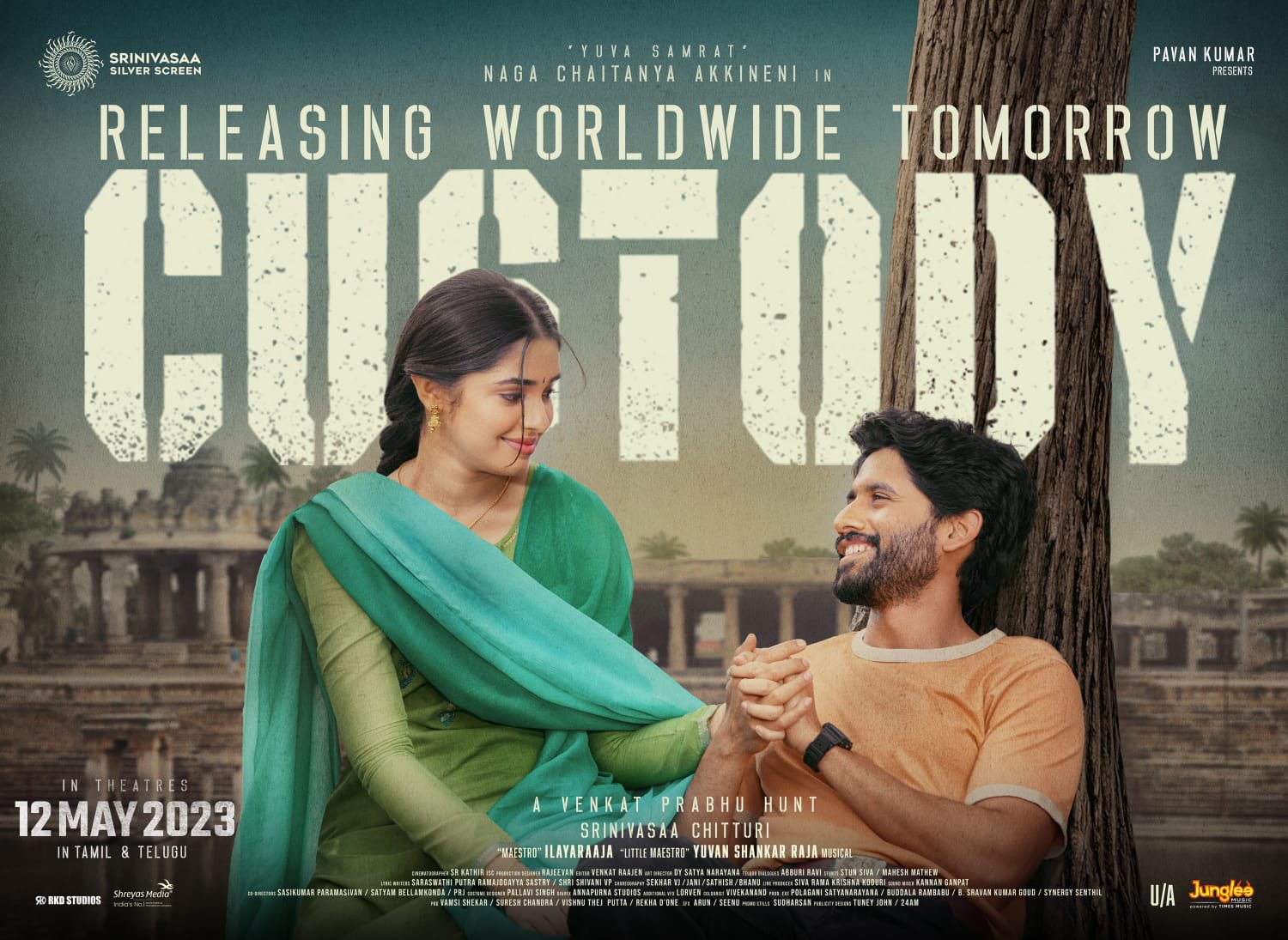 Indian Clicks on Twitter: "#Custody Releasing Worldwide Tomorrow 💥❤️ A  Massive Theatrical Experience Awaits You!🔥 🎟️https://t.co/jog4CWjze9  #CustodyFromTomorrow @chay_akkineni @vp_offl @realsarathkumar  @thearvindswami @ilaiyaraaja @thisisysr ...