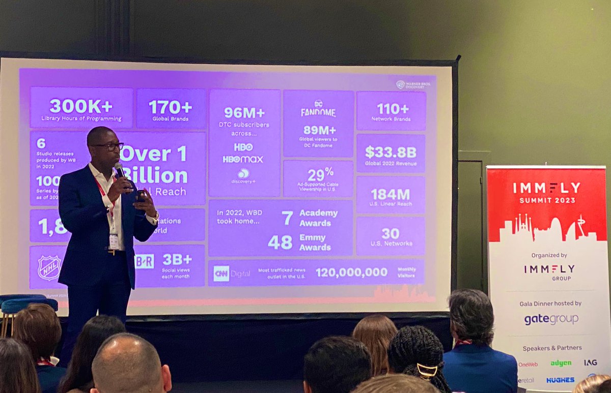 Wow! <a href="/warnerbros/">Warner Bros.</a> is amazing! Pure magic. And we have here at #immflysummit23  <a href="/esdralamy/">Esdra Lamy</a> to talk about how that magic can be used to engage and delight #passengers what is the future of #IFE ? Let the show begin! 
#immfly #entertainment