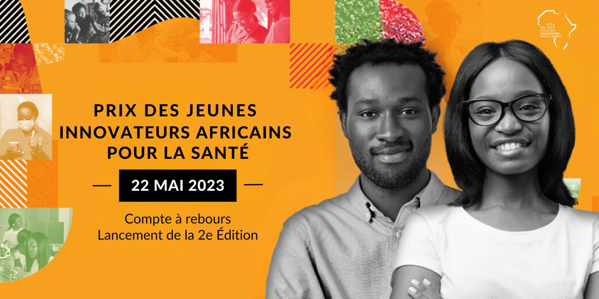 J-11 avant le lancement de la 2nde édition du Prix #YoungInnovators4Health que nous lancerons à #WHA76 avec notre partenaire <a href="/IFPMA/">IFPMA</a> ! 

Si vous êtes un jeune innovateur ou une jeune innovatrice en #Afrique, restez à l'écoute pour les prochaines étapes !