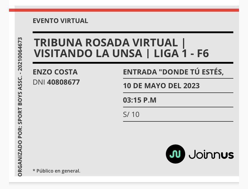 Una entrada de 10 soles es lo minimo que espero de los hinchas que exigen algo al club, Que piden grandes refuerzos, grandes DTs. Comencemos a demostrar porque somos grandes.