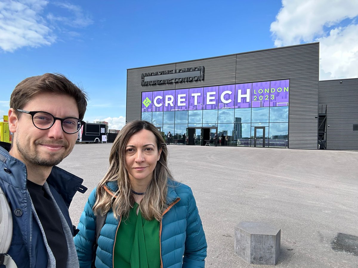 👋 Hello from Bogdan Nicoara, our CEO &amp; Co-founder, and Daria Mircea, our Senior Workplace Architect &amp; Business Development Manager. Say hi if you are also attending #CREtechLondon2023!