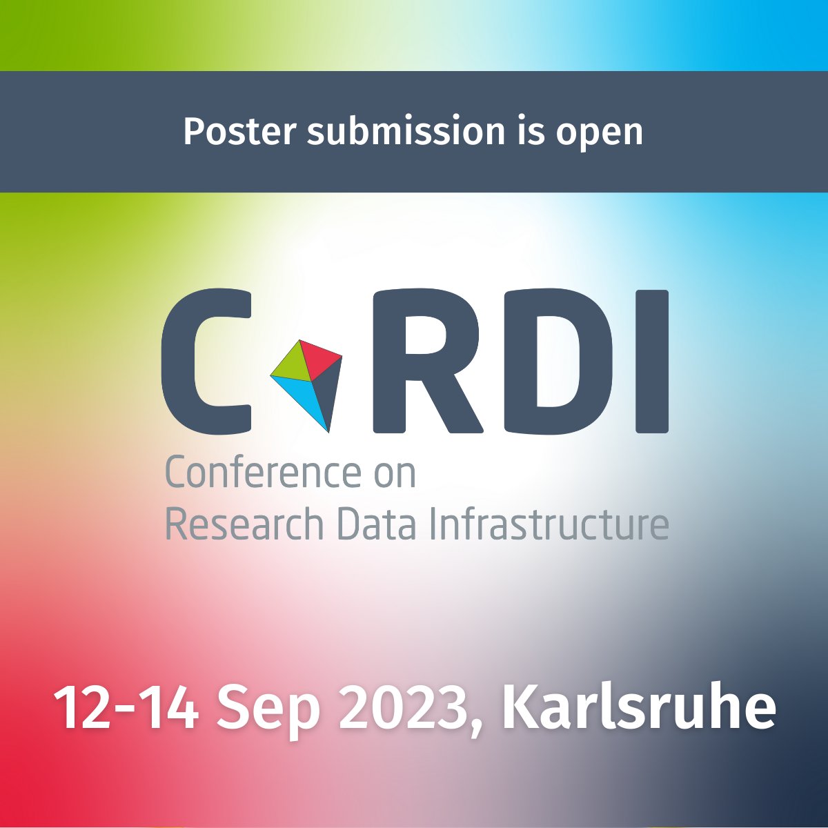 Submission of posters for the 1st Conference on Research Data Infrastructure #CoRDI2023 is now open. 
➡️Call: nfdi.de/cordi-2023-cal…
➡️Please register and upload your abstract here: tib-op.org/ojs/index.php/…
We look forward to receiving your poster submissions until 16 June!