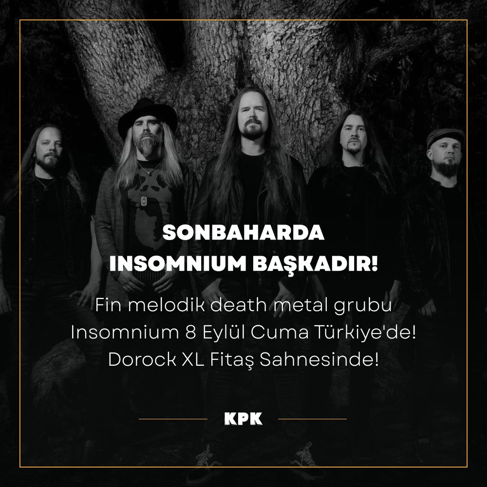 Fin melodik death metal grubu Insomnium 8 Eylül Cuma Türkiye'de!
Dorock XL Fitaş Sahnesinde!

Biletler 13 Mayıs Cumartesi saat 14.00’te satışta!

@insomniumband 

#insomnium #concert #epifoni #allaboutmusic #istanbul #ankara #music #finland #melodikdeath #kpk