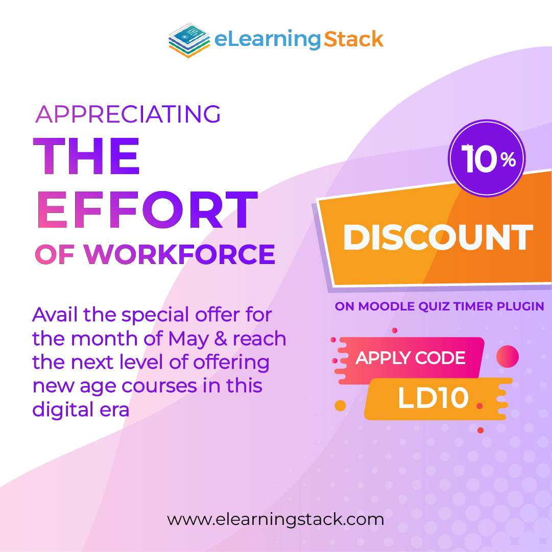Elearningstack's tweet image. Act Fast & avail Moodle LMS Quiz Timer Plugin Discount.
visit - elearningstack.com/product/moodle…
#moodleplugin #quizplugin #moodlequiz #quiz #lms #lmsplugin #learningmanagementsystems #elearningstack