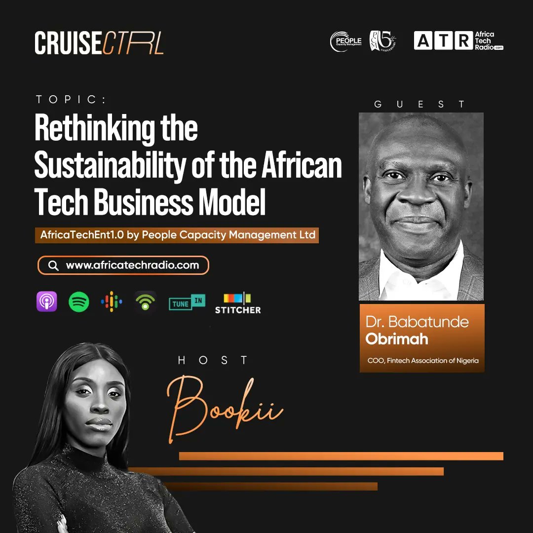 africatechradio's tweet image. Join Bookii in this conversation with the COO, Fintech Association of Nigeria, Babatunde Obrimah on @atechradio cc @pcm_hr
Where : africatechradio.com
#techuncode #fintech #techafrica #africatech #techpoint #techindustry #techie #techinnovation #techinfluencer#CruiseCtrl