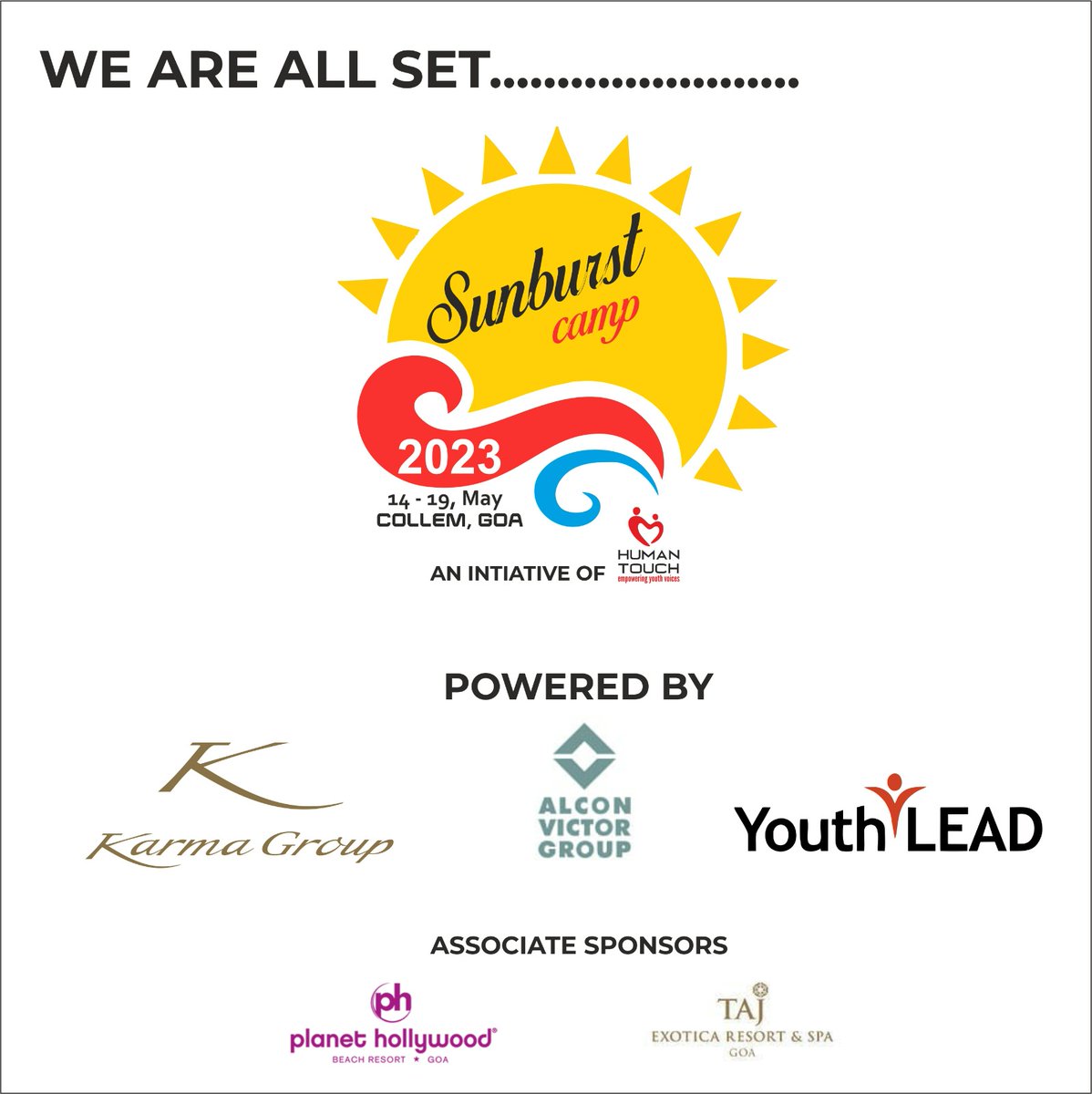 We are thrilled to announce that our Sunburst Camp will be returning 
this summer ⛱️🏝️ with regional (West)  adolescents/youth participation 
#resilience 
#Health #LeadershipDevelopment 

@YouthLEADAP_ @TajHotels @MoHFW_INDIA @goacm @tsagofficial @goasacs @NACOINDIA @UNAIDS_AP