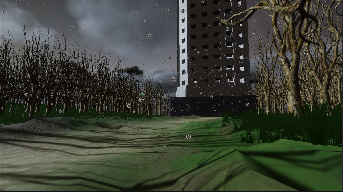 Virtuwolf's tweet photo. Props to people who know how to use the HDRP effectively! I'm undertaking a challenge atm and spent 2 full days trying to wrap my head round it. Aside from creating a rain VFX asset, I can't get anything looking better than the default renderer 😮‍💨#unity3d #IndieGameDev #indigame https://t.co/ngy8vSrKbY