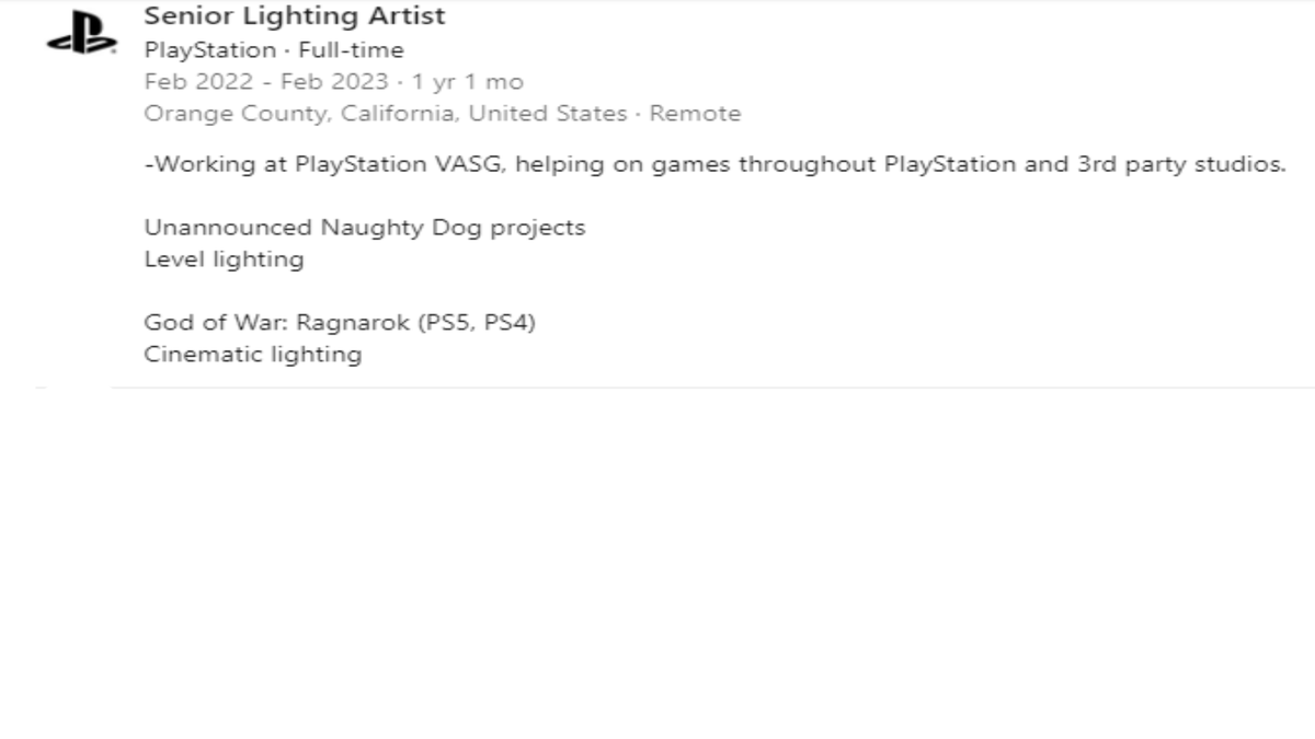 Timur222 on Twitter "Unannounced Naughty Dog projects"