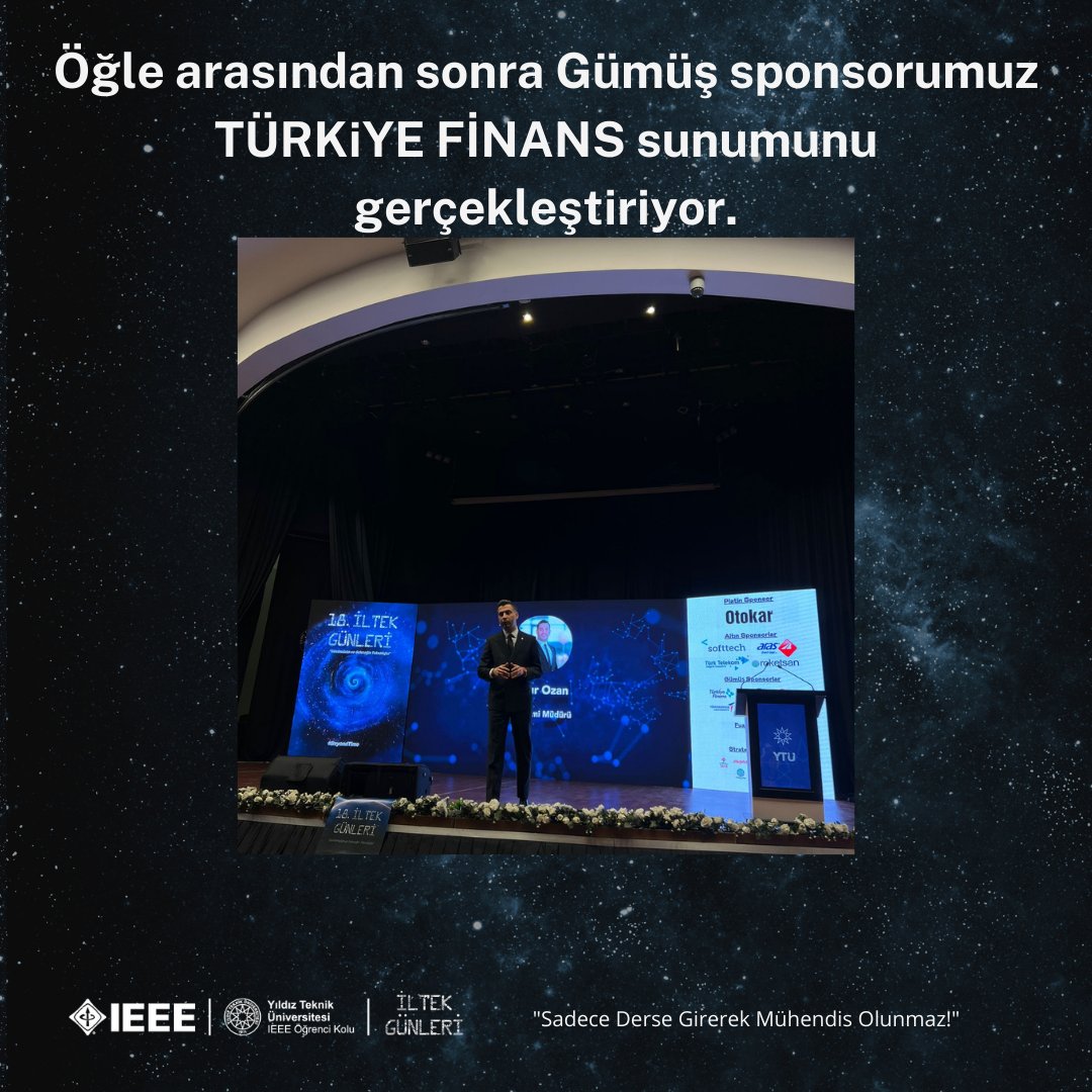 iltekgunleri's tweet photo. 18. İLTEK Günleri öğle arasından sonra Gümüş Sponsorumuz TÜRKİYE FİNANS oturumumuz ile devam ediyor. Davutpaşa Kongre Merkezi'nde sponsor şirketlerimizin stantlarını ziyaret edebilir , staj imkanlarından yararlanabilirsiniz.
#Beyontime https://t.co/8v9lzqVYvC