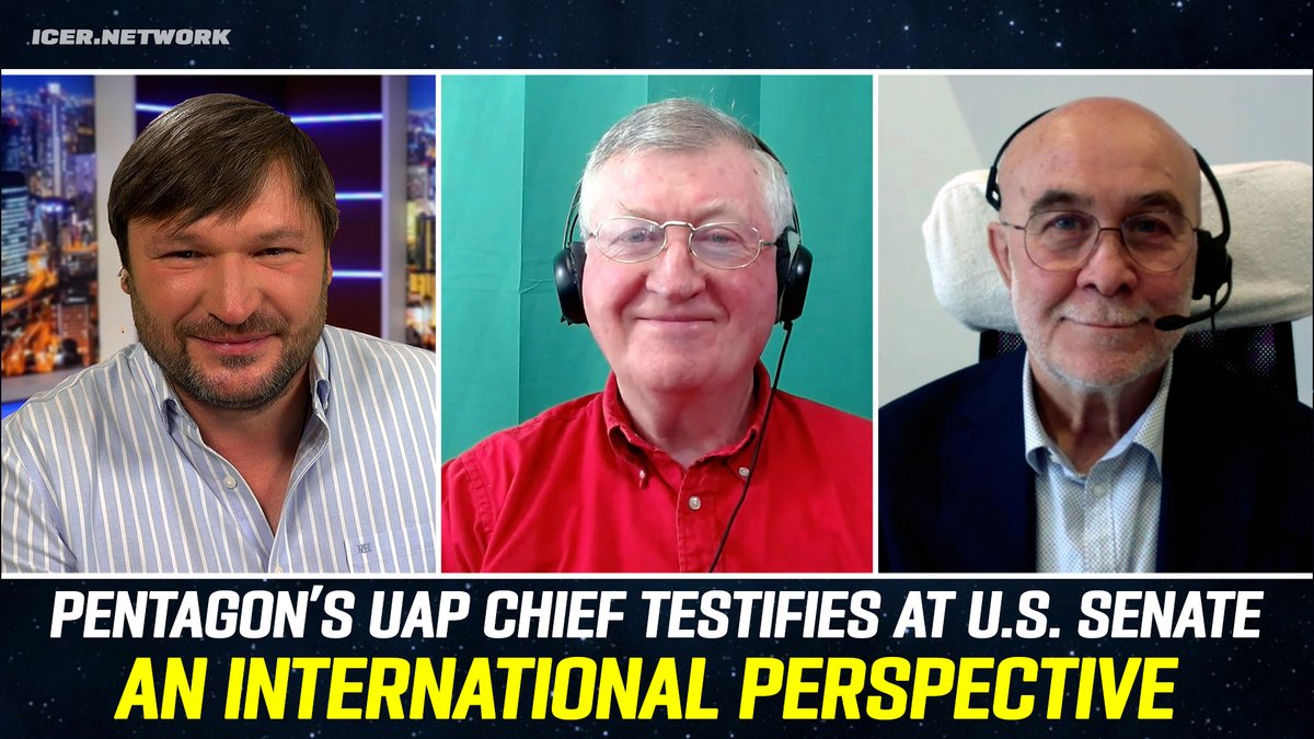 icer_network's tweet photo. Join us tonight at 8:00 PM London time for our analysis of Dr. Sean Kirkpatrick's testimony on Unidentified Anomalous Phenomena at the U.S. Senate! Watch here: https://t.co/bkCdXhvYEX #ufotwitter https://t.co/1owqzm9CDM