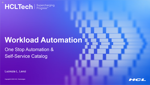 ElyziumLtd's tweet photo. Recorded from the #WorkloadAutomation track of May 23 UK AIOps User Group, @HCLSoftware’s Lucrezia Lenci demos #IBMWorkloadScheduler Workload Designer, Self-Service Catalog & Run cycle Preview https://t.co/0uR7cpXqiP #ibmcloud #jobscheduling @tivoliug @hclautomation https://t.co/yN1mryTVP5