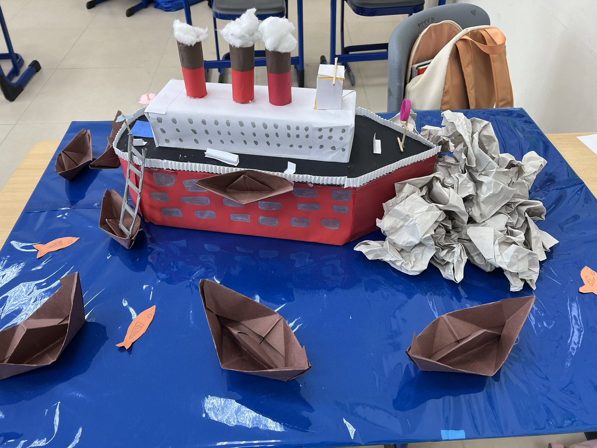 caitbronwen_edu's tweet image. Grade 6’s completed Titanic models, putting their knowledge into action! They absolutely loved creating these! #Titanic #historyclass