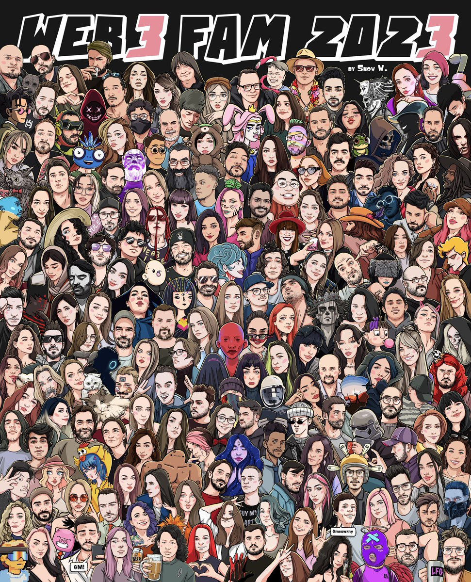 WEB3 FAM 2023 💥 FREE MINT

My friends, I thank you for sharing web3 path together and just being so amazing!
I’m more than happy to see us gathered and feel happy vibes from you😍

What do you think about fam portrait in 2024?🤣

Free mint is available until May 31
Links 👇🏻