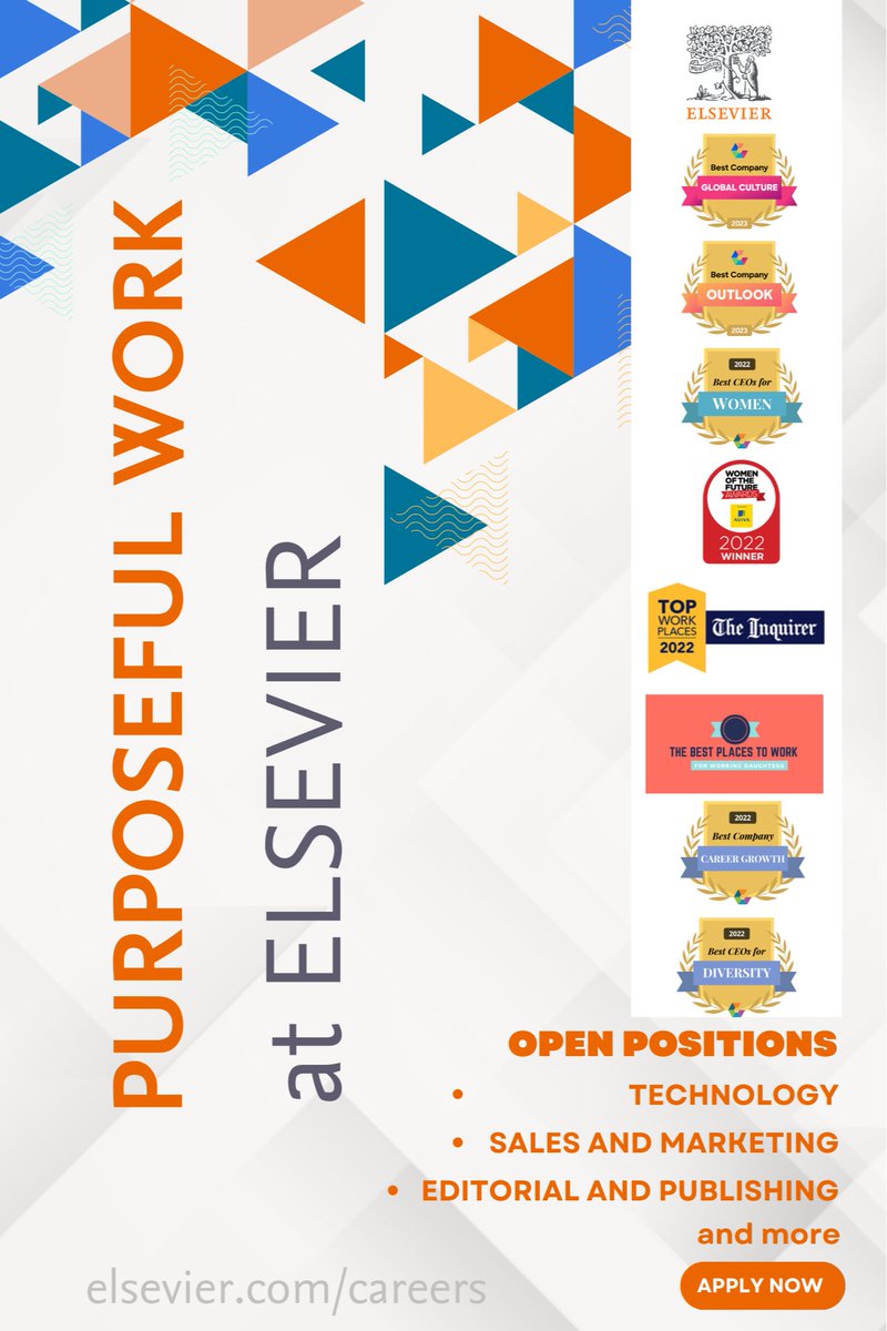 Want to do purposeful work while you work with amazing people creating immense possibilities? Discover Elsevier. relx.wd3.myworkdayjobs.com/en-US/Elsevier… 
#elsevierlife #elsevier #jobs #hiring #womenintech #softwareengineers