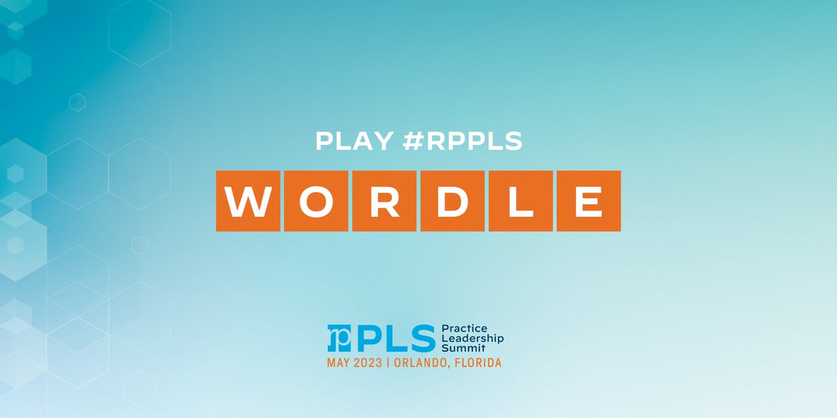 Rad_Partners's tweet photo. Play RP Wordle each day of our Practice Leadership Summit #RPPLS! Solve day 1's puzzle here: https://t.co/MpKNAgBHrq 

How did you do? Post your results and use the tag #RPPLSWordle https://t.co/9zdIP1fOUI