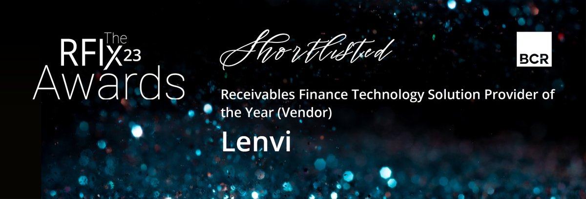 We are delighted that Lenvi Riskfactor has been shortlisted in the upcoming #RFIx awards by BCR Publishing for 'Receivables Finance Technology Provider of the Year'.
We're looking forward to the big night!🤞
#riskmanagement #receivablesfinance #fraudprevention #fintech