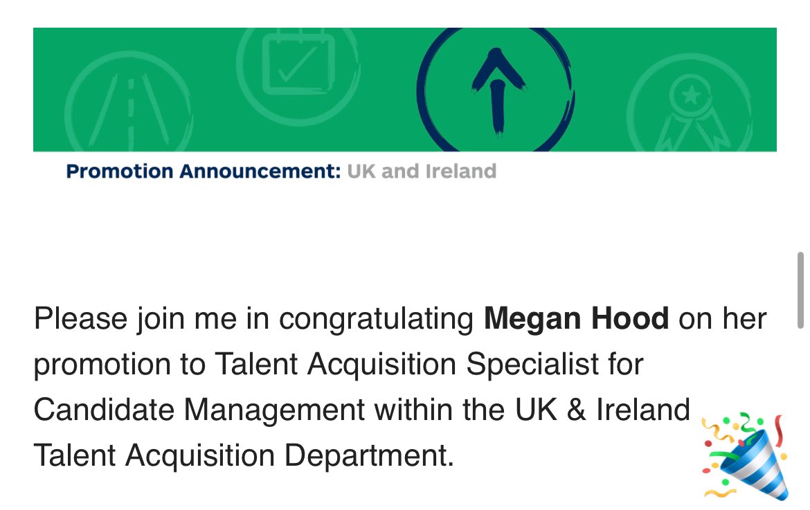 Megan Hood (@meganhooderac) on Twitter photo I am so happy to announce my promotion to Talent Acquisition Specialist ππ₯Ή I have had an incredible career with Enterprise so far and I am so excited to be embarking on this next chapter π @JourdRussell <a href="/clairegrimes111/">Claire Graham</a> <a href="/kierancregan/">Kieran Cregan ππ</a> <a href="/gpincheshire/">Gary Palmer</a> <a href="/rdohil/">Raj Dohil</a> <a href="/connell85/">Steven Connell</a> I am so happy to announce my promotion to Talent Acquisition Specialist ππ₯Ή I have had an incredible career with Enterprise so far and I am so excited to be embarking on this next chapter π @JourdRussell <a href="/clairegrimes111/">Claire Graham</a> <a href="/kierancregan/">Kieran Cregan ππ</a> <a href="/gpincheshire/">Gary Palmer</a> <a href="/rdohil/">Raj Dohil</a> <a href="/connell85/">Steven Connell</a>