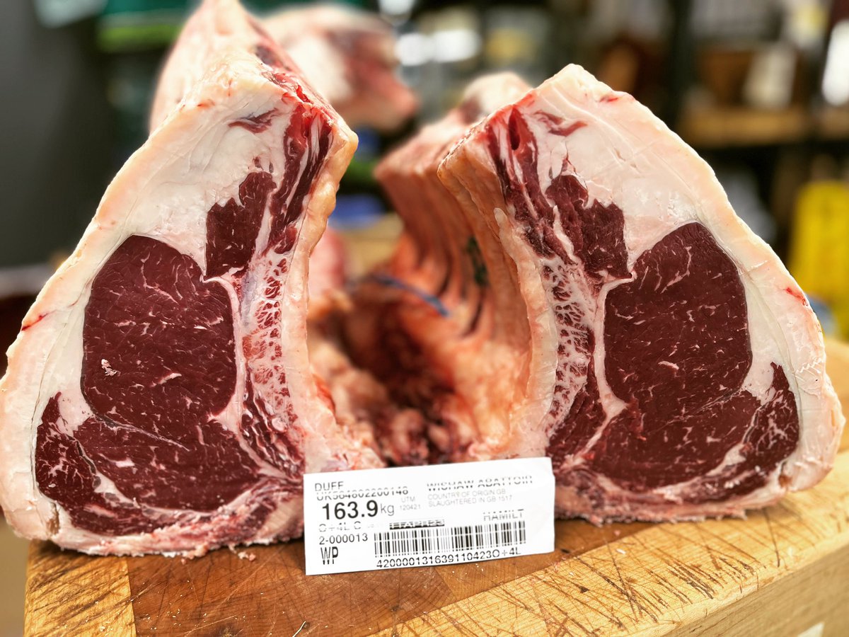 White Park in cut 🚨
It’s been aged for a month &amp; now it’s hitting the counter.
If you don’t know about White Park Cattle then get to know.
If you do know then you know 😉
All the way from the Duke of Hamilton’s Estate this special Beef won’t be around for long. #whitepark