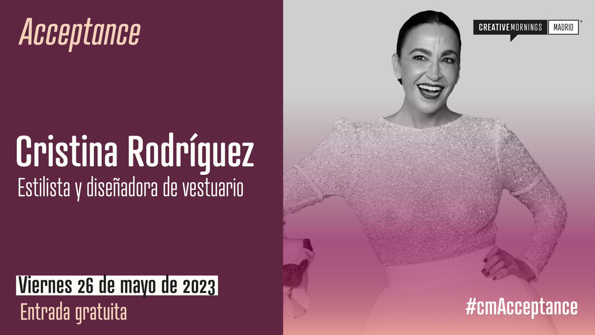 Nuestro tema de mayo lo representará una de las ponentes que más ganas teníamos de escuchar✨ La grandiosa Cristina Rodríguez @lavidaencris estilista y diseñadora de vestuario, nos hablará del concepto #Acceptance el viernes 26/05, como siempre en <a href="/tutallerdeideas/">Taller de Ideas</a> #cmAcceptance