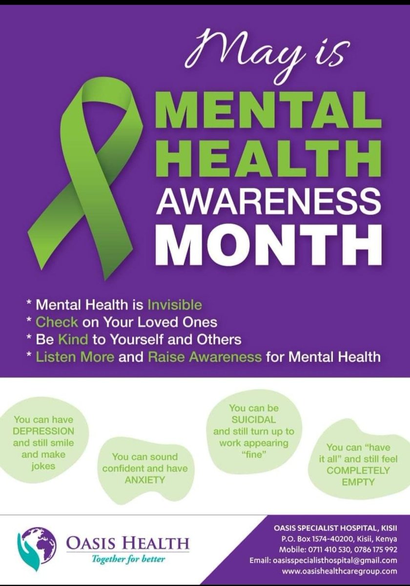 #MentalHealthAwarenessMonth. Let's stop the stigma in mental health and encourage those who are suffering to seek help and find a support network.
#stopstigma #MentalHealthMatters