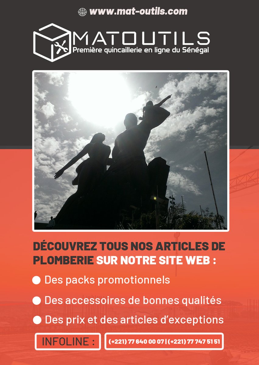 MatOutilsPro's tweet photo. Découvrez nos "matériels de plomberie" https://t.co/5tl46blj0L

Info :  +221777475151 ou rendez-vous à Dakar, Fass Delorme (Rue FA04) près du Campus France.

"Avec vous du début à la fin de vos travaux."

#MatOutils #Quincaillerie #Senegal #Btp #Kebetu #Plomberie #Dakar #Outil https://t.co/OR4y35MaYJ