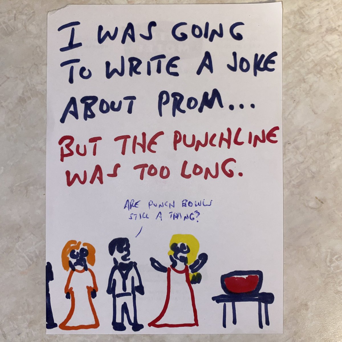 ESPNMcGee's tweet photo. Today’s lunchbox note. You’re welcome. #dadjokes #promweek https://t.co/dQxeAakcmi