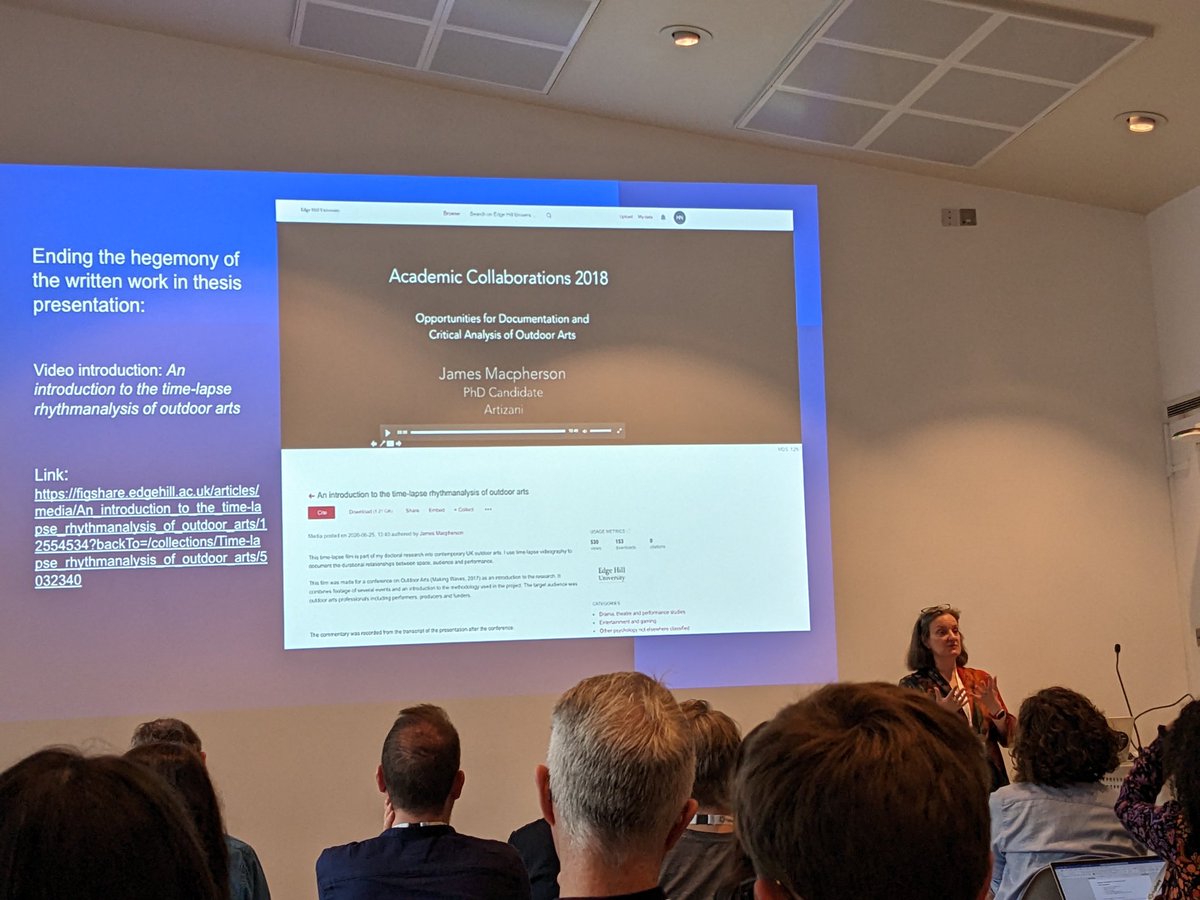 Absolutely stellar talk from @HelenNewall: Data repositories challenge the hegemony of academia, allowing modern outputs beyond publication, such as spoken word research dissemination. #FigshareFest23